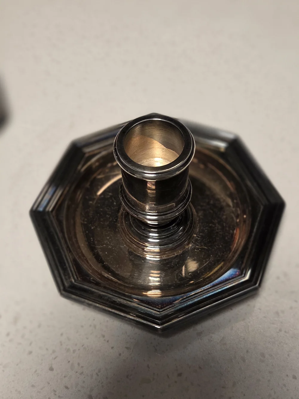 Christofle Silver Plated Candle Holders - Classic Home Dining Accent. Set Of 2.